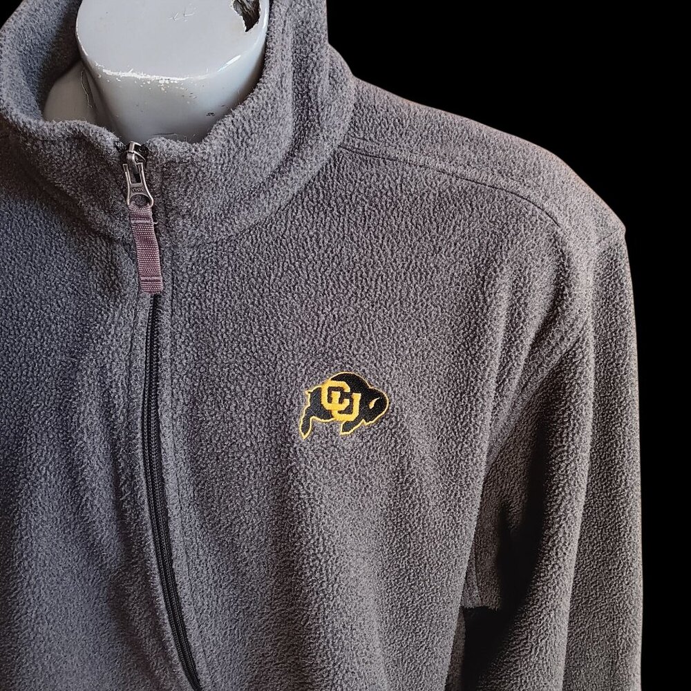 XLT Vintage CU Colorado Boulder Fleece Jacket Embroidered Buffalos Full-Zip 90s